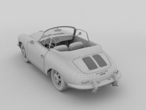 porsche 356 convertible hdri 3D Model