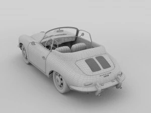 porsche 356 convertible hdri 3D Model