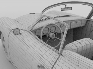porsche 356 convertible hdri 3D Model