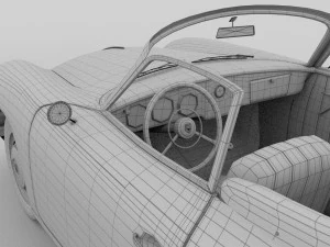 porsche 356 convertible hdri 3D Model