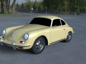 porsche 356 coupe hdri Modelo 3D