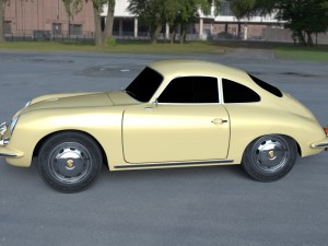 porsche 356 coupe hdri Modelo 3D