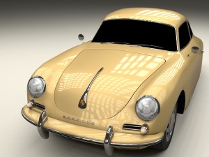 porsche 356 coupe hdri Modelo 3D