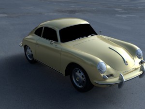 porsche 356 coupe hdri Modelo 3D