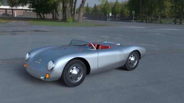 porsche 550 spyder hdri Model 3D .c4d .max .obj .3ds .fbx .stl .blend 