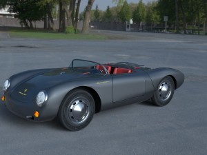 porsche 550 spyder gray hdri 3D Model