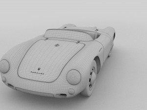 porsche 550 spyder gray hdri 3D Model