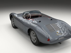 porsche 550 spyder gray hdri 3D Model