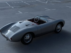 porsche 550 spyder gray hdri 3D Model