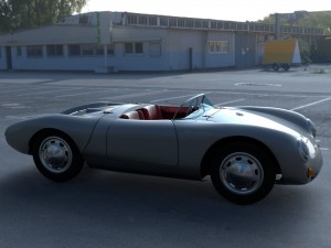 porsche 550 spyder gray hdri 3D Model