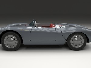 porsche 550 spyder gray hdri 3D Model