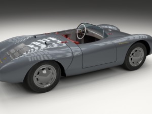 porsche 550 spyder gray hdri 3D Model