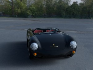 porsche 550 spyder black Modelo 3D