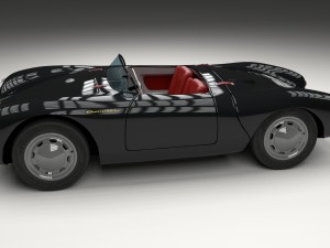 porsche 550 spyder black Modelo 3D