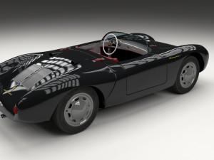 porsche 550 spyder black Modelo 3D
