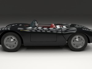 porsche 550 spyder black Modelo 3D
