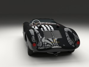 porsche 550 spyder black Modelo 3D