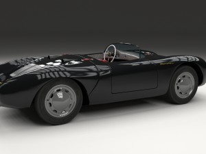 porsche 550 spyder black Modelo 3D