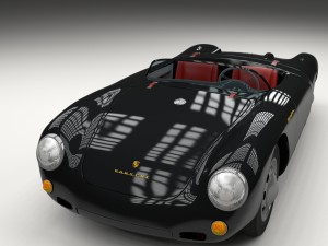 porsche 550 spyder black Modelo 3D