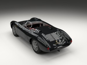 porsche 550 spyder black Modelo 3D