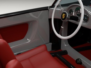 porsche 550 spyder black Modelo 3D