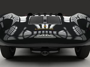 porsche 550 spyder black Modelo 3D
