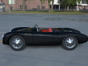 porsche 550 spyder black Modelo 3D