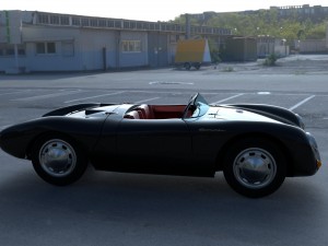 porsche 550 spyder black Modelo 3D