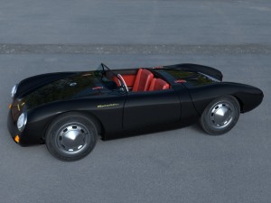 porsche 550 spyder black Modelo 3D