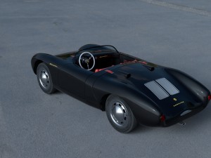porsche 550 spyder black Modelo 3D