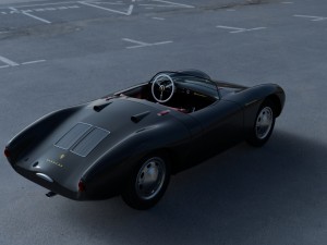 porsche 550 spyder black Modelo 3D