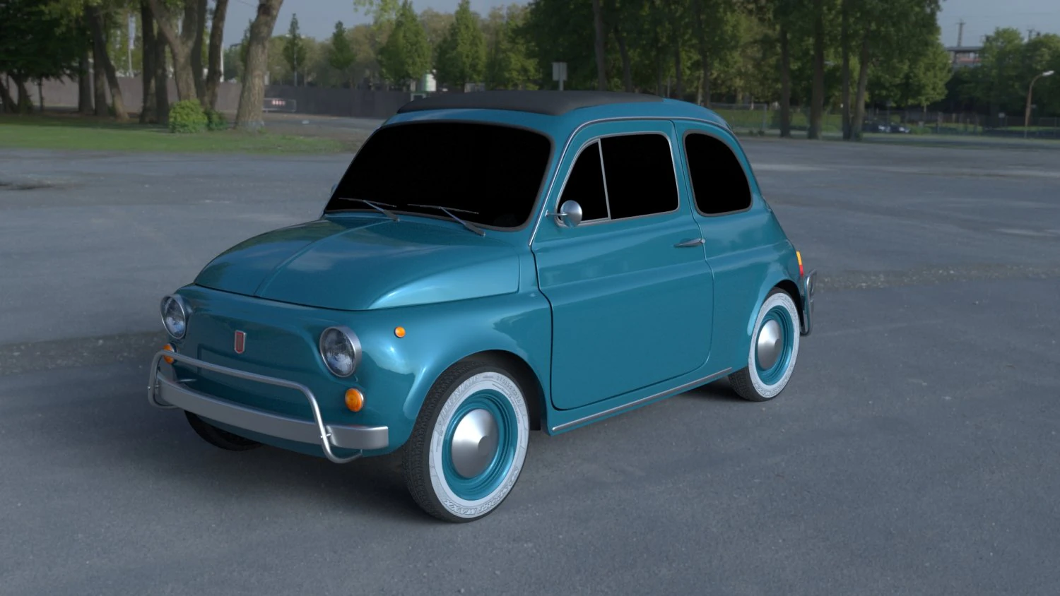 fiat 500l luxe 1968 hdri 3D Model .c4d .max .obj .3ds .fbx .stl .blend 