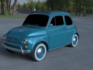 fiat 500l luxe 1968 hdri 3D Model