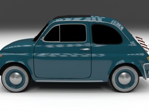 fiat 500l luxe 1968 hdri 3D Модель