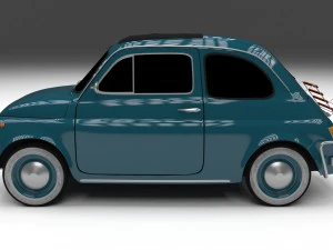 fiat 500l luxe 1968 hdri 3D Model