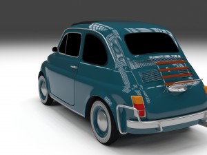 fiat 500l luxe 1968 hdri 3D Модель