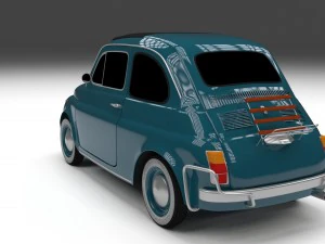 fiat 500l luxe 1968 hdri 3D Model