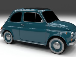 fiat 500l luxe 1968 hdri 3D Модель