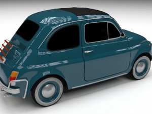 fiat 500l luxe 1968 hdri 3D Модель