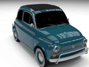 fiat 500l luxe 1968 hdri 3D Модель