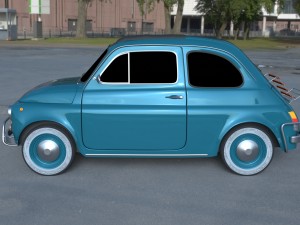 fiat 500l luxe 1968 hdri 3D Модель