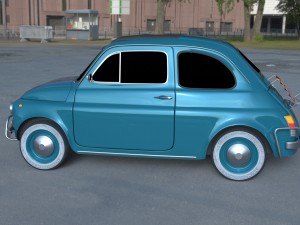 fiat 500l luxe 1968 hdri 3D Модель