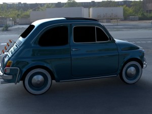 fiat 500l luxe 1968 hdri 3D Модель