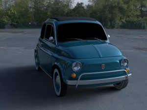 fiat 500l luxe 1968 hdri 3D Модель