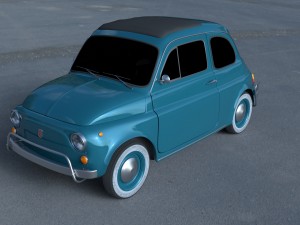 fiat 500l luxe 1968 hdri 3D Модель