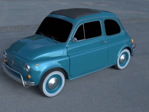 fiat 500l luxe 1968 hdri 3D Модель
