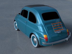 fiat 500l luxe 1968 hdri 3D Модель
