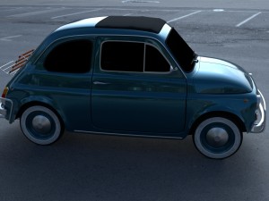 fiat 500l luxe 1968 hdri 3D Модель