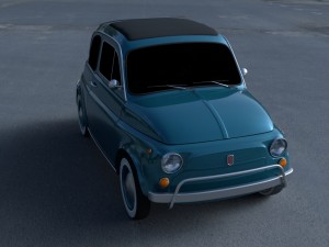 fiat 500l luxe 1968 hdri 3D Модель