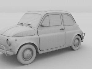 fiat 500l luxe 1968 hdri 3D Модель